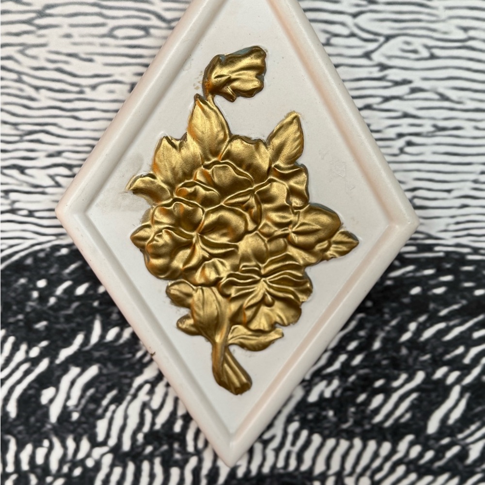 MCM Gold Floral Embellished Wall Decor
